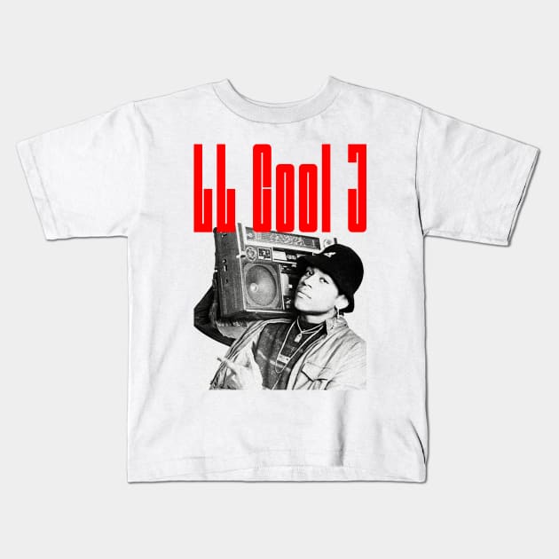 Ll Cool J ••• Aesthetic Faded  Style 90s Kids T-Shirt by Tina Rogers Arts